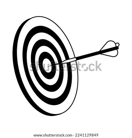 Darts icon vector. Dart illustration sign. Accuracy symbol. Sharpshooting logo.