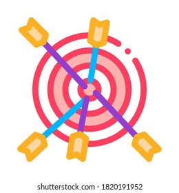 darts icon vector. darts sign. color symbol illustration