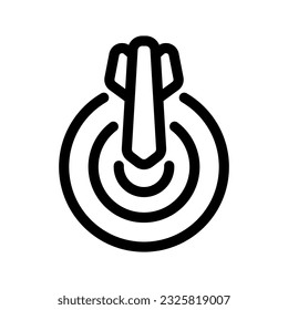Ilustración de diseño del símbolo del vector de iconos de dardos