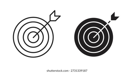 Dartsymbole. Gliederungssymbole, Vektorsammlung. flache Illustrationen