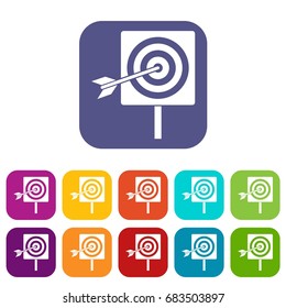 Darts icons set