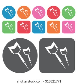 darts icons set. Vector Illustration eps10.
