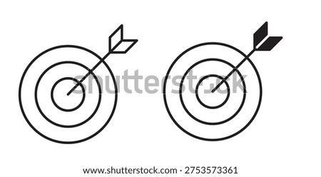 Darts icons silhouettes. Vector elements for design.
