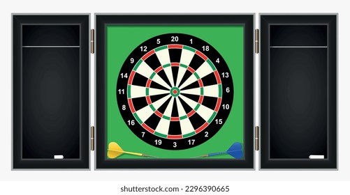 Darts isolated on white background. Vector illustration