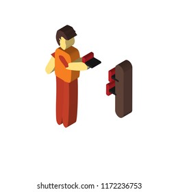 Darts isometric left top view 3D icon
