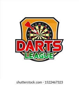 Darts League Vector Design Logo