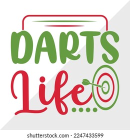 Ilustración de vectores imprimibles SVG de Dards Life