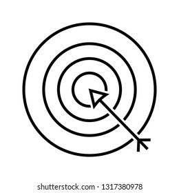 Darts line black icon
