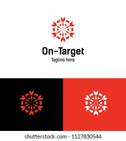 Darts logo concept. Target and darts sign.