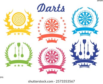 Darts logo. Isolated Darts on white background