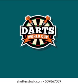 Darts Logo. Darts World Cup Emblem.