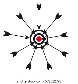 Darts on white background. Vector illustration.