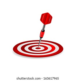 darts on a white background.target of red color and dart isolated on a white background.vector