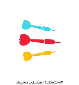 Darts on white, vector art