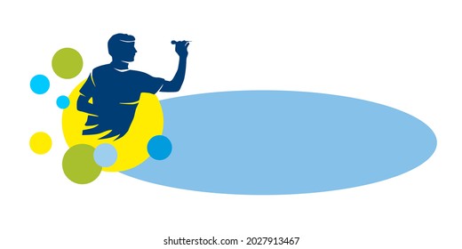 Darts sport graphic in vector quality.