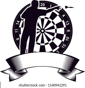 Darts Sports Game Logo
