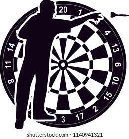 Darts Sports Game Logo
