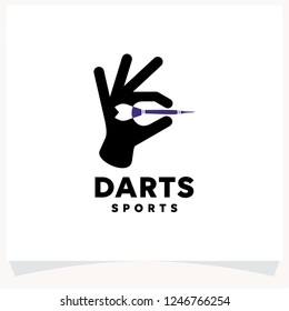 Darts Sports Logo Design Template