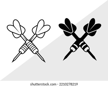 Darts SVG Printable Vektorgrafik
