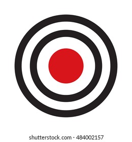 Darts target aim icon with red center