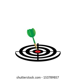 darts target aim vector cartoon