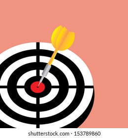 darts target aim vector cartoon
