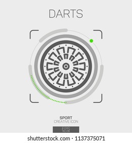 Darts Target creative line icon