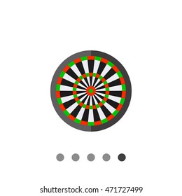 Darts target flat icon