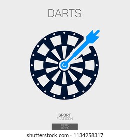 Darts Target flat icon two colors