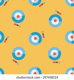 Darts target flat icon,eps10 seamless pattern background