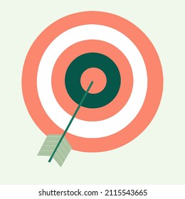 Darts target in flat style. Idea, solution, business, strategy concept.