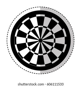 darts target isolated icon vector illustration design