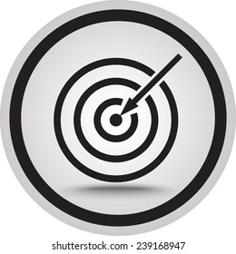 Darts target sign icon, vector illustration. Flat design style