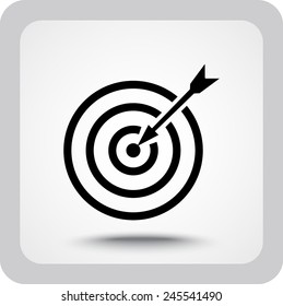Darts target sign icon, vector illustration. Flat design style