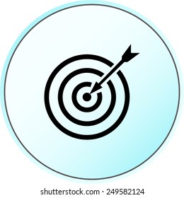 Darts target sign icon, vector illustration. Flat design style