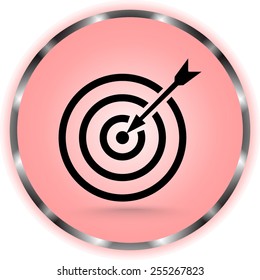 Darts target sign icon, vector illustration. Flat design style