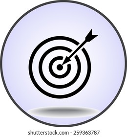 Darts target sign icon, vector illustration. Flat design style