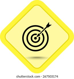 Darts target sign icon, vector illustration. Flat design style