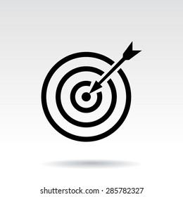 Darts target sign icon, vector illustration. Flat design style