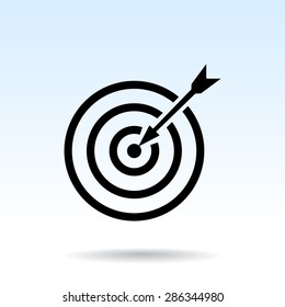 Darts target sign icon, vector illustration. Flat design style