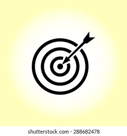Darts target sign icon, vector illustration. Flat design style