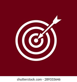 Darts target sign icon, vector illustration. Flat design style