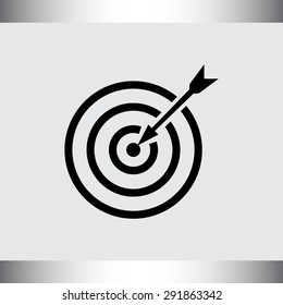 Darts target sign icon, vector illustration. Flat design style