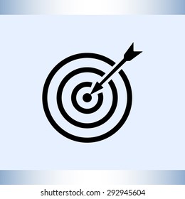 Darts target sign icon, vector illustration. Flat design style