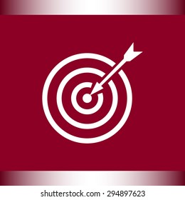 Darts target sign icon, vector illustration. Flat design style