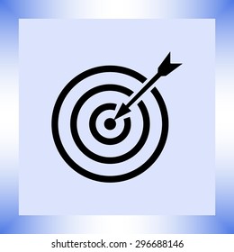Darts target sign icon, vector illustration. Flat design style