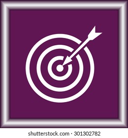 Darts target sign icon, vector illustration. Flat design style