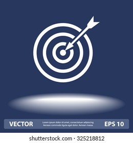 Darts target sign icon, vector illustration. Flat design style