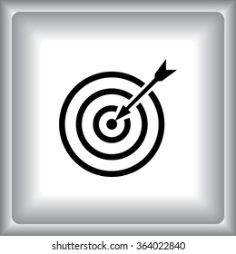 Darts target sign icon, vector illustration. Flat design style