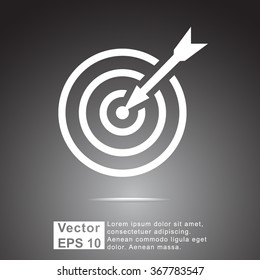 Darts target sign icon, vector illustration. Flat design style
